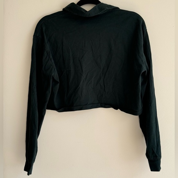 Aritzia Sunday Best Cropped Long Sleeve Polo - Picture 3 of 4